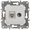 12-3110-01 Эл/ус ЭРА Розетка комбинированная RJ45+TV, IP20, Эра12, белый