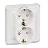 ЭТЮД С/У двойная РОЗЕТКА с заземлением со шторками 16А 250B, БЕЛЫЙ, Россия
