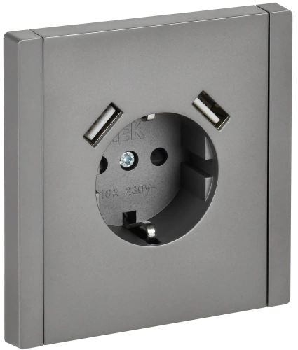 FORTE&PIANO Роз. з/к/ш в/к 16А USB A+A 3,1А FP545 ст. IEK FORTE&PIANO Роз. з/к/ш в/к 16А USB A+A 3,1А FP545 ст. IEK