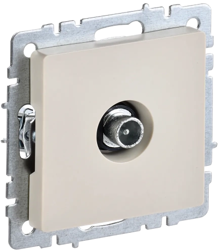 BRITE Роз. TV проходная РТВ10-0-БрКр беж. IEK BRITE Роз. TV проходная РТВ10-0-БрКр беж. IEK