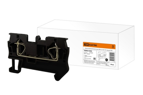 Зажим клеммный безвинтовой (ЗКБ) 2,5 мм2 31А черный TDM Зажим клеммный безвинтовой (ЗКБ) 2,5 мм2 31А черный TDM