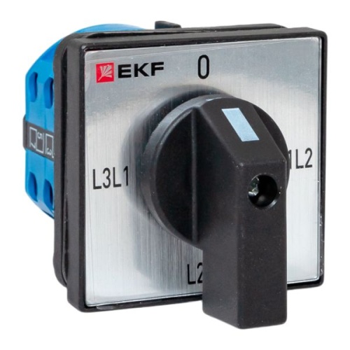 Переключатель кулачковый ПК-1-73 10А 3P для вольтметра (линейное напряжение) IP65 EKF Переключатель кулачковый ПК-1-73 10А 3P для вольтметра (линейное напряжение) IP65 EKF