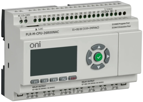 Микро ПЛК PLR-M. CPU DI16/DO10 230В AC ONI