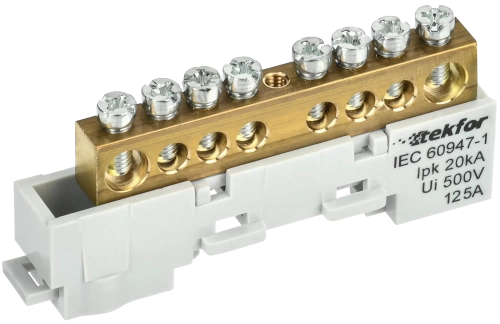 TEKFOR Шина L "фаза" неизол. на унив. держ. 8х12-8-Ср IEK