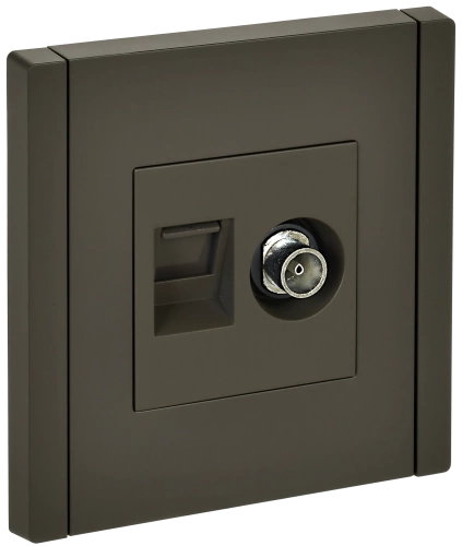 FORTE&PIANO Роз. двойная TV+RJ45 кат.6 FP337 сер. IEK FORTE&PIANO Роз. двойная TV+RJ45 кат.6 FP337 сер. IEK