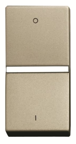 Механизм 1-клавишного переключателя с клавишей, 1-модульный, серия Zenit, цвет шампань  N2102 CV (N2102 CV)
