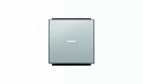 Клавиша для 1-клавишных выключателей/переключателей/кнопок с линзой подсветки, серия SKY, цвет нержавеющая сталь  8501.3 AI