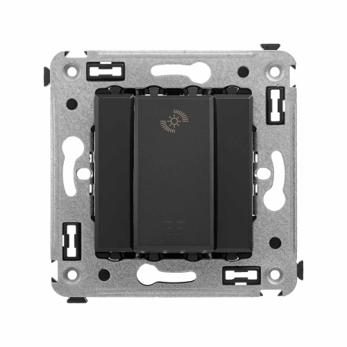 Диммер кнопочный в стену для LED ламп, "Avanti", "Черный матовый"