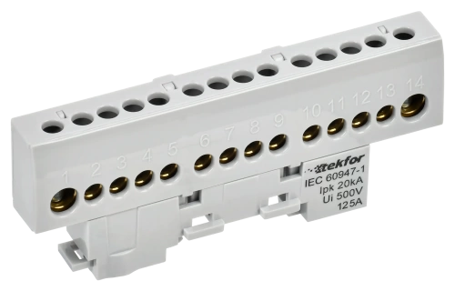 TEKFOR Шина L "фаза" изол. на унив. держ. 8х12-10-Ср IEK