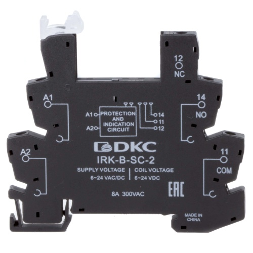 Колодка ультратонкая для реле серии RIS, вх. напр. 110V AC/DC, винт. клеммы