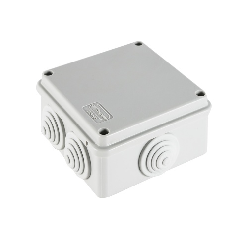 JBS100 Коробка распределительная о/п, 100х100х55мм 6 вых., IP55 цвет серый (упаковка DIY) Экопласт