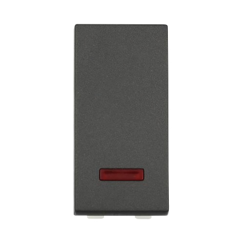 Выключатель с индикатором 45х22,5мм (схема 1L) 16 A, 250 B (черный бархат) LK45