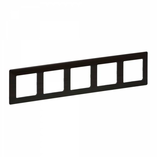 Valena LIFE.Рамка "Темное дерево".5-постовая универсальная