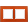 14-5102-22 Эл/ус ЭРА Рамка на 2 поста, стекло, Эра Elegance, оранжевый+бел