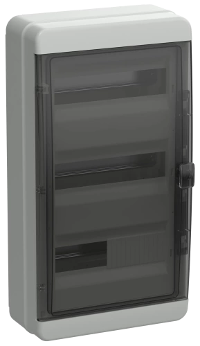 TEKFOR Корпус пласт. КМПн-36 IP65 черн. прозр. дверь IEK