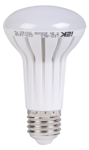 Лампа светодиодная R63 рефлектор 5 Вт 400 Лм 230 В 4000 К E27 eco (кр. 10шт.) ИЭК