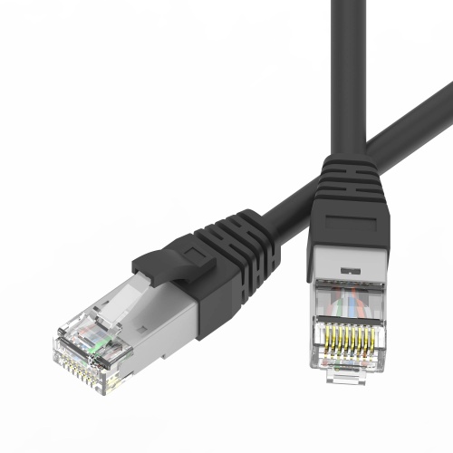 Патч-корд экранированный SLIM CAT6A S/FTP 4х2, 28 AWG, LSZH, чёрный, 0,5м Патч-корд экранированный SLIM CAT6A S/FTP 4х2, 28 AWG, LSZH, чёрный, 0,5м