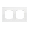 Рамка 2-постовая, натуральное стекло (белый)LK80
