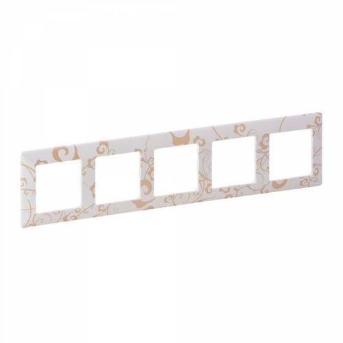 Valena LIFE.Рамка "Ампир белый".5-постовая универсальная