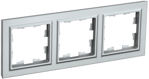 BRITE Рамка 3-мест. РУ-3-БрА алюм. IEK