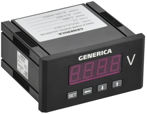 Вольтметр цифр. щит. 1-ф. 48х96 LED GENERICA