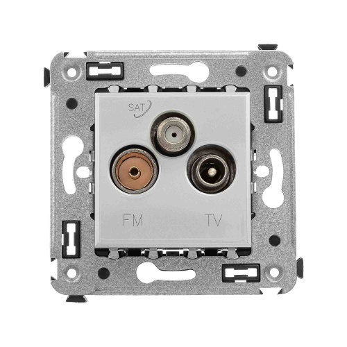 Розетка TV-FM-SAT в стену, "Avanti", "Закаленная сталь" Розетка TV-FM-SAT в стену, "Avanti", "Закаленная сталь"