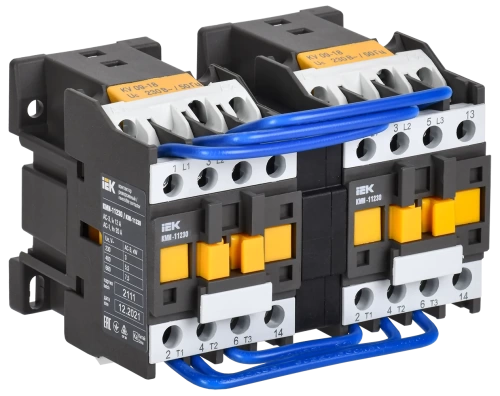 Контактор КМИ-11230 реверс 12А 230В/АС3 2НО IEK Контактор КМИ-11230 реверс 12А 230В/АС3 2НО IEK