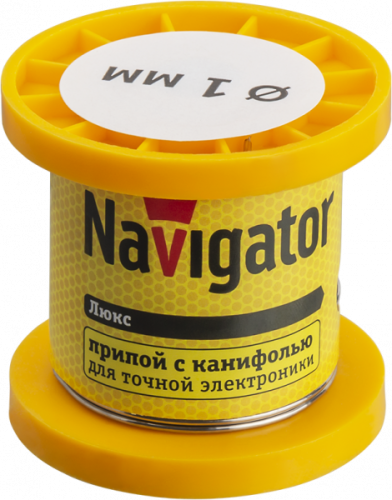 Припой Navigator 93 076 NEM-Pos02-61K-1-K50 (ПОС-61, катушка, 1 мм, 50 гр)