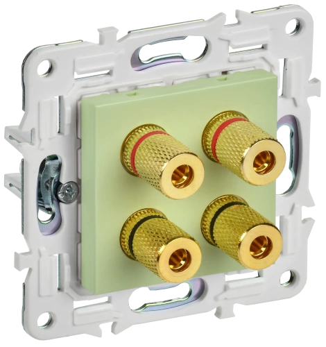 SKANDY Аудиорозетка 4-мест. SK-A01M мятн. IEK