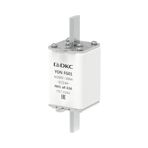 Предохранитель YON ножевого типа FG1 63А 690V характеристика aR