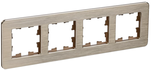 BRITE Рамка 4-мест. РУ-4-1-Бр металл шамп. RE AL IEK BRITE Рамка 4-мест. РУ-4-1-Бр металл шамп. RE AL IEK