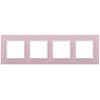 14-5104-30 Эл/ус ЭРА Рамка на 4 поста, стекло, Эра Elegance, розовый+бел