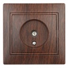 1-301-10 Эл/ус Intro Розетка TV одиночная, IP20, СУ, Plano, венге