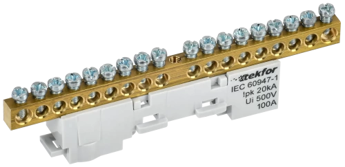 TEKFOR Шина L "фаза" неизол. на унив. держ. 6х9-18-Ср IEK