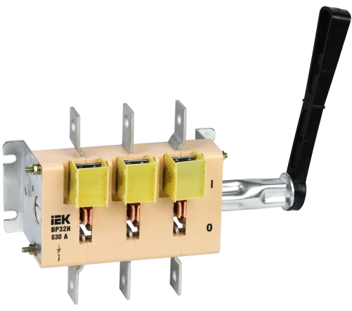Рубильник ВР32И-39В31250 630А ручка боковая смещенная съемная , с дугогасительными камерами ИЭК Рубильник ВР32И-39В31250 630А ручка боковая смещенная съемная , с дугогасительными камерами ИЭК