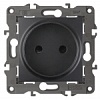 14-2105-05 Эл/ус ЭРА Розетка 2P, 16A-250В, IP20, Эра Elegance, антрацит