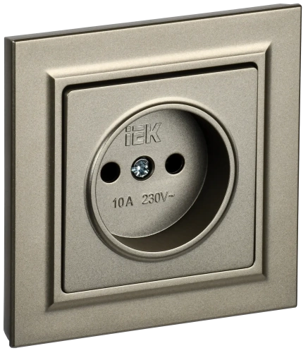 BRITE Роз. без з/к/ш 10А в сб. РСР10-1-0-БрШ шамп. IEK BRITE Роз. без з/к/ш 10А в сб. РСР10-1-0-БрШ шамп. IEK