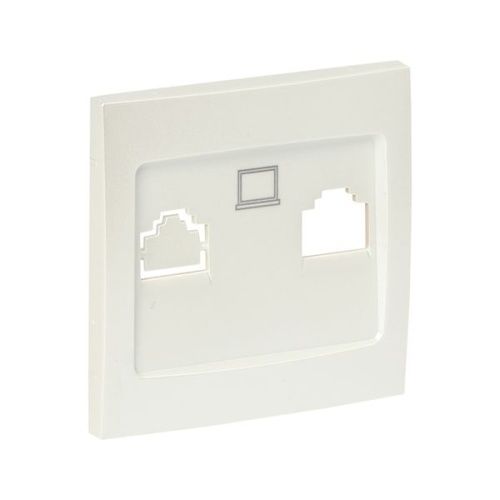 Валенсия лицевая панель розетки RJ-45 1-местная жемчуг EKF PROxima Валенсия лицевая панель розетки RJ-45 1-местная жемчуг EKF PROxima