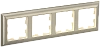 BRITE Рамка 4-мест. РУ-4-Бр беж./шамп. IEK