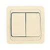 Лондон Выключатель 2-клавишный 10А бежевый EKF PROxima