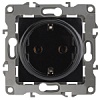12-2001-06 Эл/ус ЭРА Розетка 2P+E Schuko, 16A-250В, IP20, без м.лапок, Эра12, чёрный
