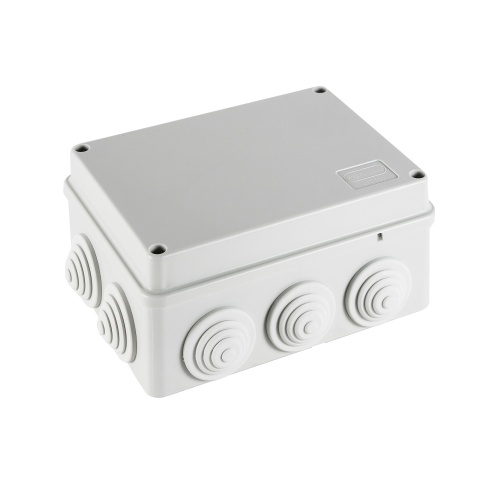 JBS150 Коробка распределительная о/п, 150х110х70мм 10 вых., IP55 цвет серый Экопласт