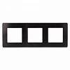 12-5103-06  Рамка для розеток и выключателей ЭРА Серия 12 12-5103-06 на 3 поста, Сатин, чёрный