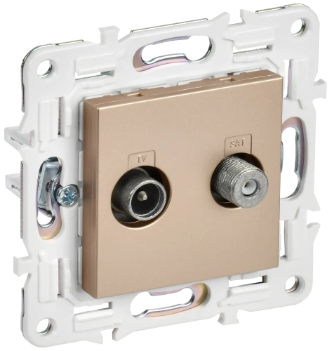 SKANDY Роз. двойная TV+SAT SK-A13Sa песоч. IEK