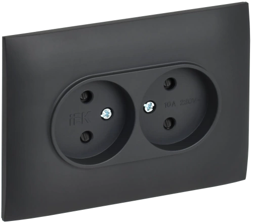 SKANDY Роз. 2-я без з/к с з/ш 10А сб. SK-R09T титан IEK SKANDY Роз. 2-я без з/к с з/ш 10А сб. SK-R09T титан IEK