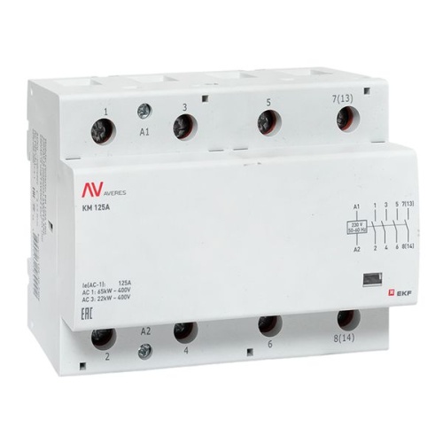 Контактор модульный КМ 100А 4NO 230VAC (6 мод.) AVERES EKF