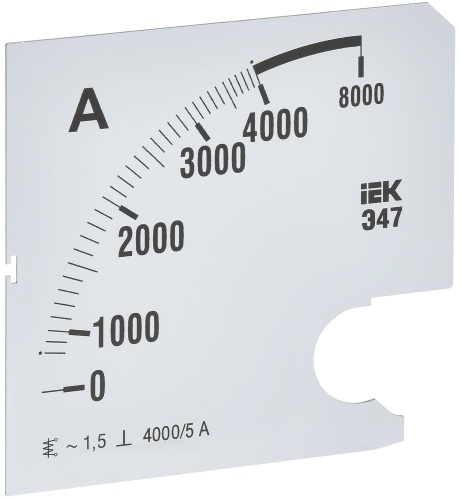 Шкала смен. для амперметра Э47 4000/5А-1,5 96х96мм IEK