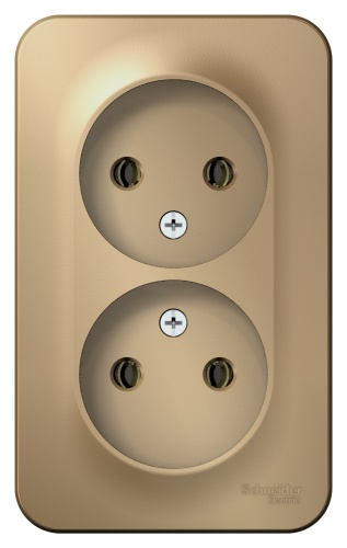 BLANCA О/У РОЗЕТКА двойная без заземления без штор., 16А, 250В, ТИТАН BLANCA О/У РОЗЕТКА двойная без заземления без штор., 16А, 250В, ТИТАН