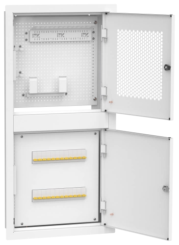 ITK LINEA R встр. двухсек. 1 ком. 400х850мм дв. мет. белый