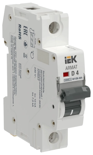 ARMAT Авт. выкл. без тепл. расц. M10N-MA 1P D 4А IEK